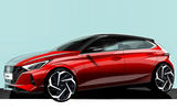 Hyundai i20 official sketch teaser - front Hyundai i20 official sketch teaser - front