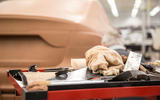 Clay modellers shape a secret car