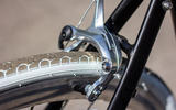 Rim brakes used aren’t the most powerful but are lightweight Rim brakes used aren’t the most powerful but are lightweight
