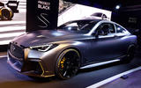 Infiniti Project Black S Paris Motor show reveal stand front