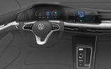 2020 Volkswagen Golf interior design sketch