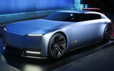 Jaguar Type 00 reveal blue front quarter
