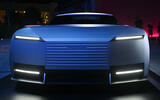 Jaguar Type 00 reveal blue front Jaguar Type 00 reveal blue front