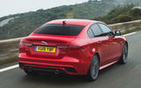 Jaguar XE rear three quarter Jaguar XE rear three quarter