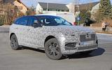 Jaguar F-Pace facelift spies side front