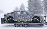Jaguar XJ test mule side dead on