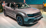 Jeep Avenger 2022 silver front quarter static Paris motor show Jeep Avenger 2022 silver front quarter static Paris motor show
