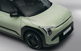 Kia EV3 front quarter close Kia EV3 front quarter close