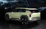Kia EV3 studio rear left quarter Kia EV3 studio rear left quarter