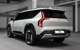 Kia EV9 rear three quarter Kia EV9 rear three quarter