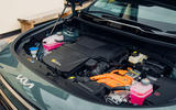 The 1.6-litre petrol engine in the Kia Niro Hybrid is mated to a compact electric motor