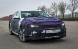 Kia Optima PHEV testing front view