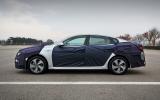 Kia Optima PHEV testing side view