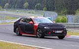 2021 Kia Stinger spyshot frontg side