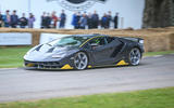 Flat out in a Lamborghini Centenario on the Goodwood hillclimb
