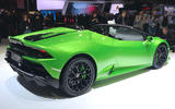 Lamborghini Huaracan Evo Spyder Geneva 2019 - hero rear