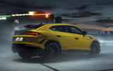 Lamborghini Urus Performante yellow static rear Lamborghini Urus Performante yellow static rear