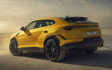 Lamborghini Urus Performante yellow static sunset rear Lamborghini Urus Performante yellow static sunset rear