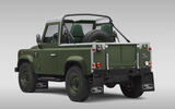 Land Rover Defender Works Bespoke Churchill Edition rear 90 soft top Land Rover Defender Works Bespoke Churchill Edition rear 90 soft top