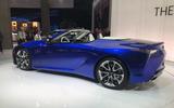 Lexus LC500 convertible rear three quarters