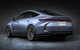 Lexus ES350e 2026 rear quarter Lexus ES350e 2026 rear quarter