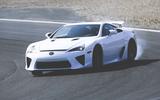 Lexus LFA drifting - front