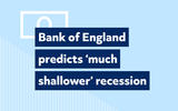 Bank of England predicts 'much shallower' recession infographic Bank of England predicts 'much shallower' recession infographic