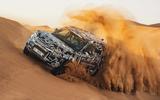 Land Rover Defender testing with Red Cross in Dubai