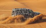 Land Rover Defender testing with Red Cross in Dubai