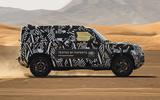 Land Rover Defender testing with Red Cross in Dubai
