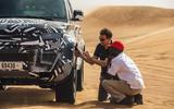 Land Rover Defender testing with Red Cross in Dubai