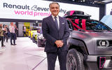 Luca de meo at paris motor show with renault 4