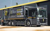 Lunaz bin lorry front three quarter static