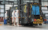 Lunaz bin lorry rear three quarter