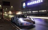 Maserati sports car test mule front side