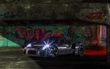 Maserati sports car test mule front far