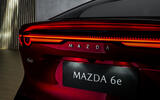 Mazda 6e 2026 rear detail lit Mazda 6e 2026 rear detail lit