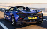 McLaren Artura Spider rear three quarter tracking McLaren Artura Spider rear three quarter tracking