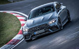 Mercedes-AMG GT 4-door coupe Nurburgring corner