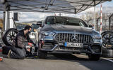 Mercedes-AMG GT 4-door coupe Nurburgring pits Mercedes-AMG GT 4-door coupe Nurburgring front pits