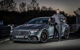 Mercedes-AMG GT 4-door coupe Nurburgring front driver Mercedes-AMG GT 4-door coupe Nurburgring front driver