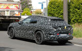 Mercedes AMG EV SUV camo rear quarter Mercedes AMG EV SUV camo rear quarter