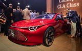 Mercedes Benz CLA Concept 2023 front quarter crowd