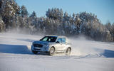 Mercedes-Benz GLB prototype ride 2019 - snow drift front left