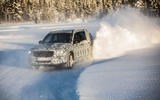 Mercedes-Benz GLB prototype ride 2019 - snow bank cornering