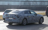 Mercedes C Class EV camo rear quarter