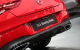 Mercedes CLA Shooting Brake Geneva press stand - exhausts