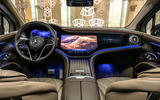 Mercedes Maybach EQS SUV interior front screen Mercedes Maybach EQS SUV interior front screen