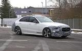Mercedes C-Class prototype spies side front Mercedes C-Class prototype spies side front