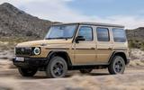 Mercedes G580 with EQ technology front three quarter